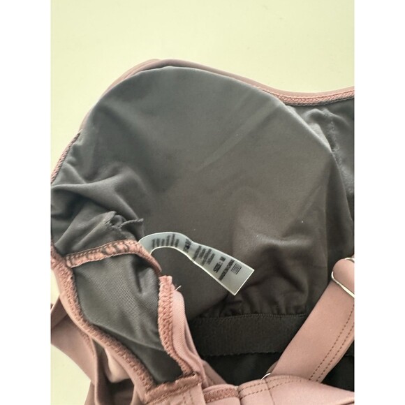 short romper Scoop Neck Sleeveless Active padded lined Gym Yoga Playsuit brown M - Picture 11 of 12